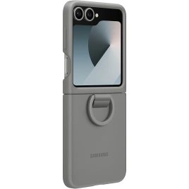 Чехол Samsung Silicone Case with Ring для Galaxy Z Flip6 Gray