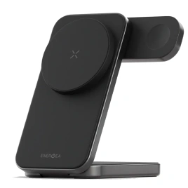 Беспроводное зарядное устройство EnergEA MagTrio Plus 3-in-1 Qi2 MagSafe Space Grey