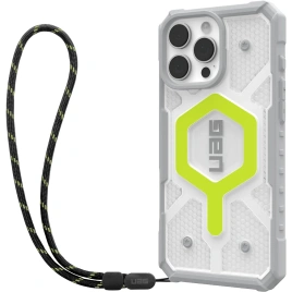 Чехол UAG MagSafe Pathfinder Clear для iPhone 16 Pro (с шнурком) Active Neon Lanyard