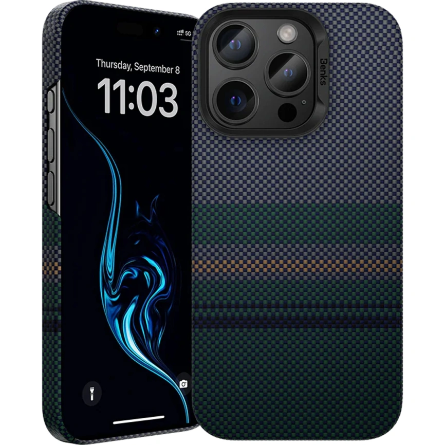 Чехол Benks ArmorPro Case built with Kevlar для iPhone 16 Pro Max Aurora фото 5