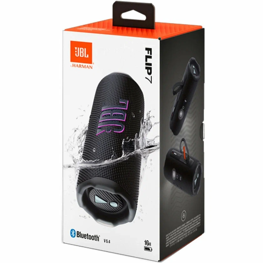 Портативная колонка JBL Flip 7 Black/Orange фото 3