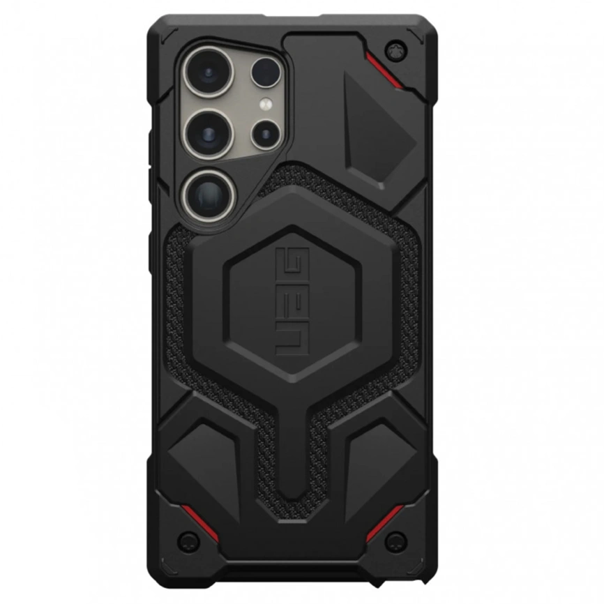 Чехол UAG Monarch PRO with MagSafe для Galaxy S24 Ultra Kevlar-Black фото 1
