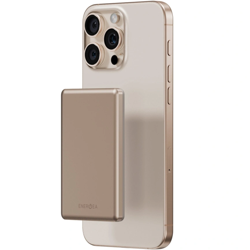 Внешний аккумулятор EnergEA Alupac Mini 5K 5000 mAh Magsafe Gold фото 3