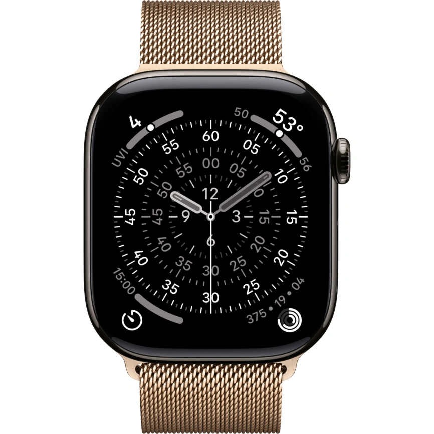 Смарт-часы Apple Watch Series 11 42mm Slate Titanium Case with Gold Milanese Loop фото 2