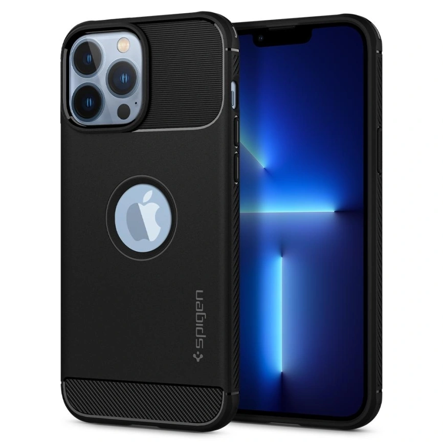 Чехол Spigen Rugged Armor для iPhone 13 Pro Max (ACS03200) Matte Black фото 1