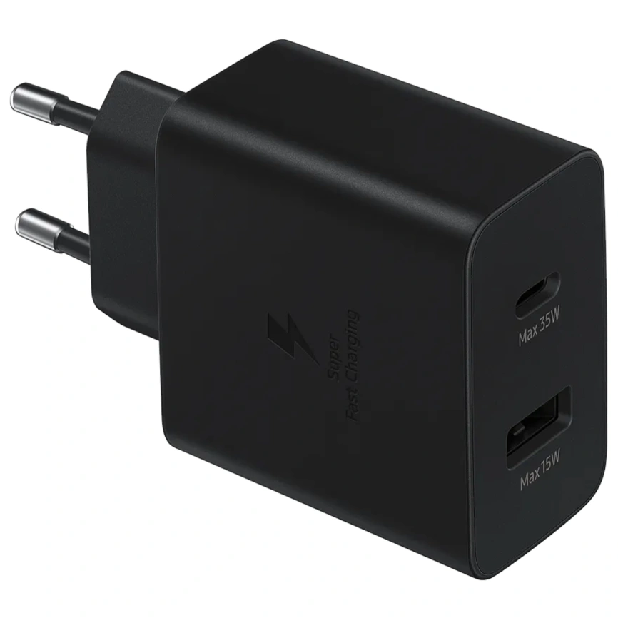 Сетевое зарядное устройство Samsung 35W USB-A/USB-C EP-TA220 Black фото 1