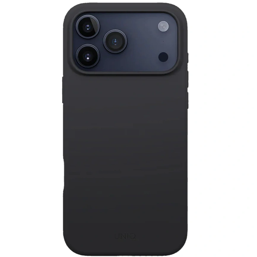 Чехол Uniq Lino Hybrid Silicone Case with MagClick для iPhone 17 Pro Max Charcoal Gray фото 5