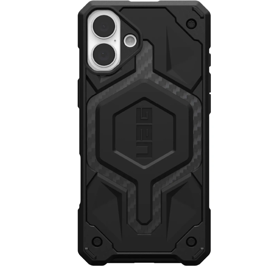 Чехол UAG MagSafe Monarch Pro для iPhone 16 Carbon Fiber фото 1